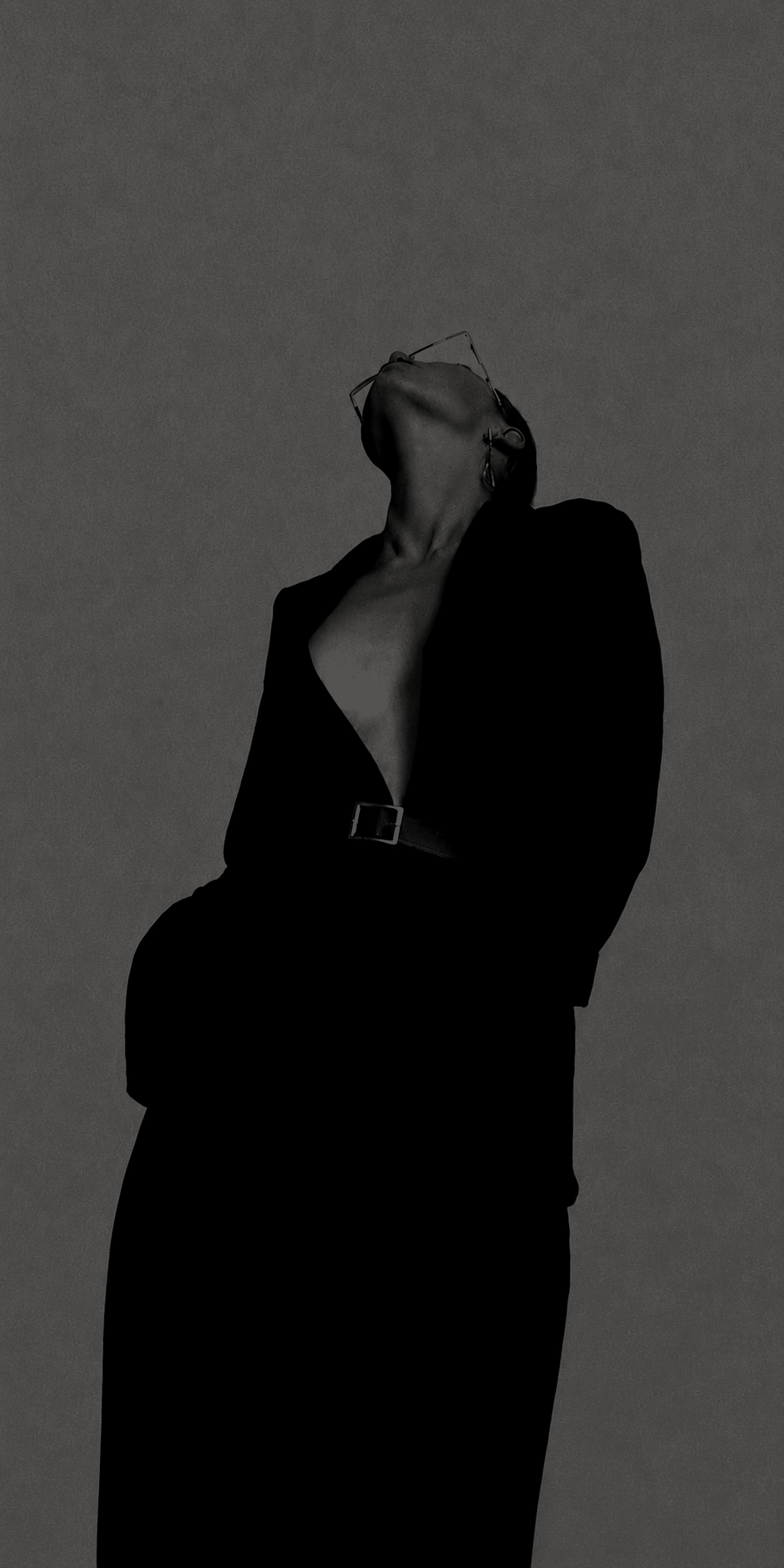 Monochrome fashion portrait